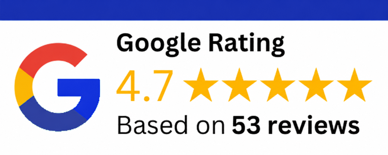 Google rating 4.7 based on 53 reviews